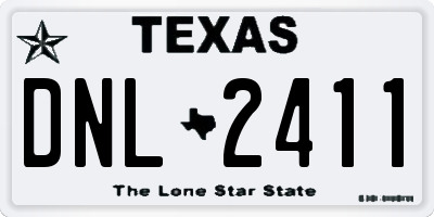 TX license plate DNL2411