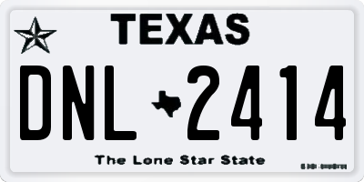 TX license plate DNL2414