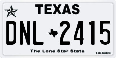 TX license plate DNL2415
