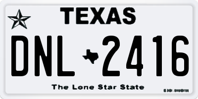 TX license plate DNL2416