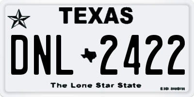 TX license plate DNL2422