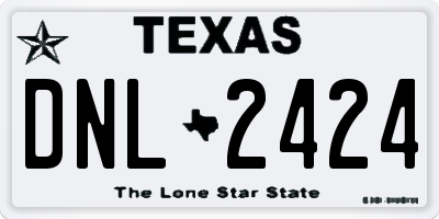 TX license plate DNL2424