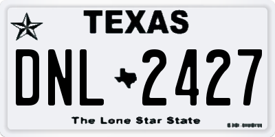 TX license plate DNL2427