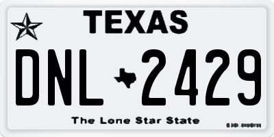 TX license plate DNL2429