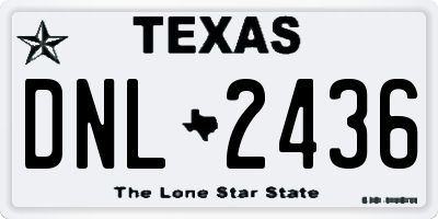 TX license plate DNL2436