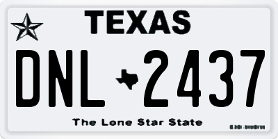 TX license plate DNL2437