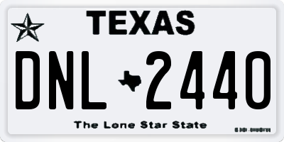 TX license plate DNL2440