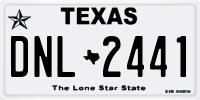 TX license plate DNL2441