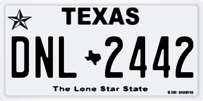 TX license plate DNL2442