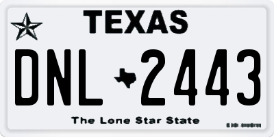 TX license plate DNL2443