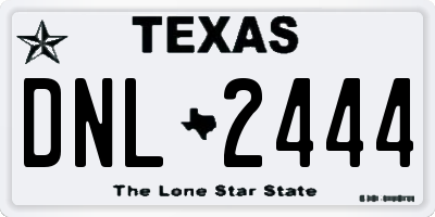 TX license plate DNL2444