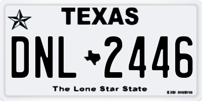 TX license plate DNL2446