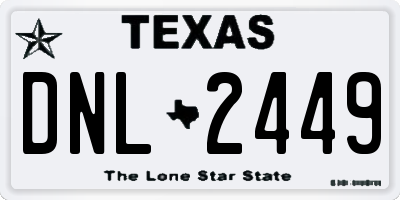 TX license plate DNL2449
