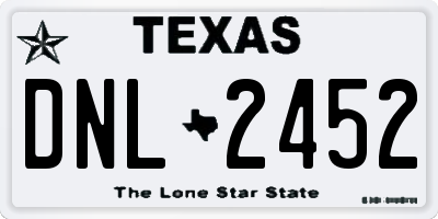 TX license plate DNL2452