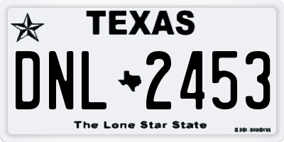 TX license plate DNL2453