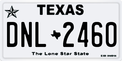 TX license plate DNL2460