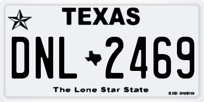 TX license plate DNL2469