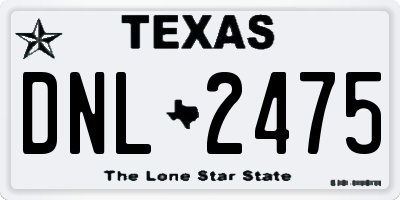 TX license plate DNL2475