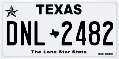 TX license plate DNL2482