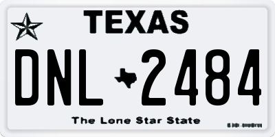TX license plate DNL2484