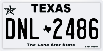 TX license plate DNL2486