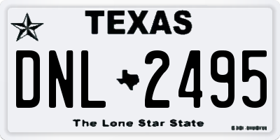 TX license plate DNL2495