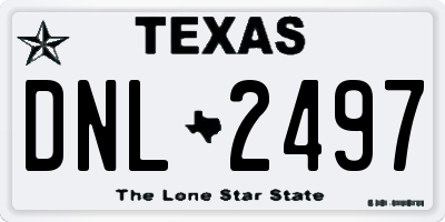 TX license plate DNL2497
