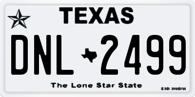 TX license plate DNL2499
