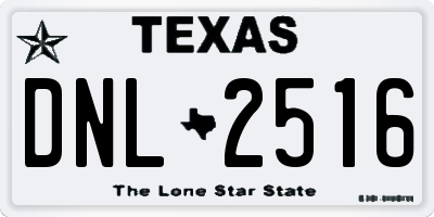 TX license plate DNL2516