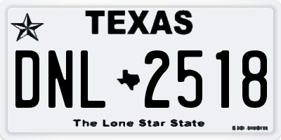 TX license plate DNL2518