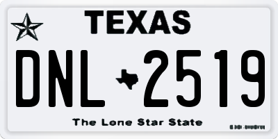 TX license plate DNL2519