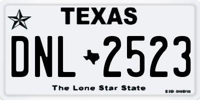 TX license plate DNL2523