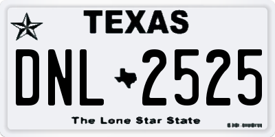 TX license plate DNL2525