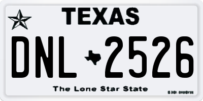 TX license plate DNL2526