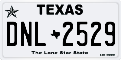 TX license plate DNL2529