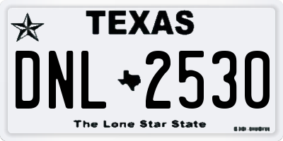 TX license plate DNL2530