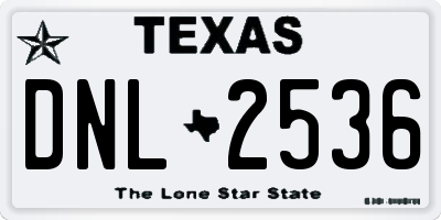 TX license plate DNL2536
