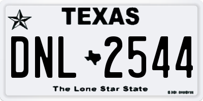 TX license plate DNL2544