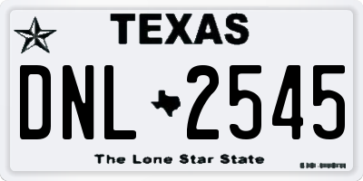 TX license plate DNL2545