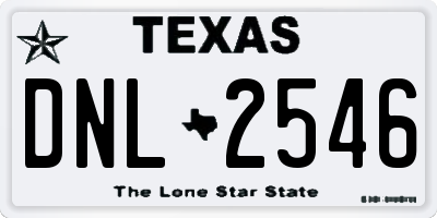 TX license plate DNL2546