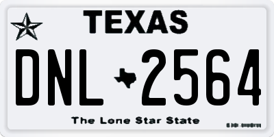 TX license plate DNL2564