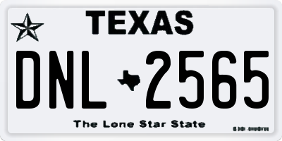TX license plate DNL2565