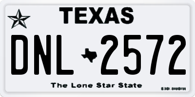 TX license plate DNL2572
