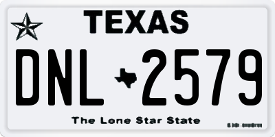 TX license plate DNL2579