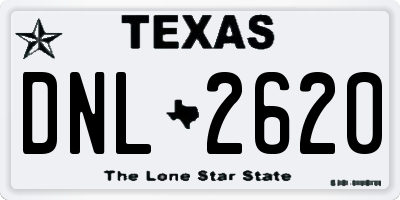 TX license plate DNL2620