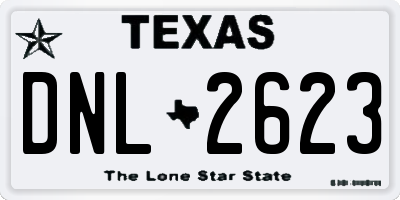 TX license plate DNL2623