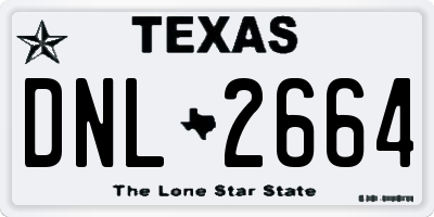 TX license plate DNL2664