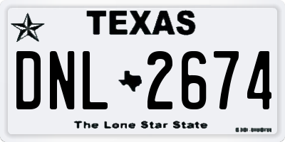 TX license plate DNL2674