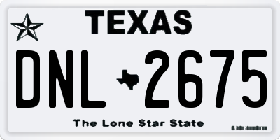 TX license plate DNL2675