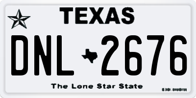 TX license plate DNL2676